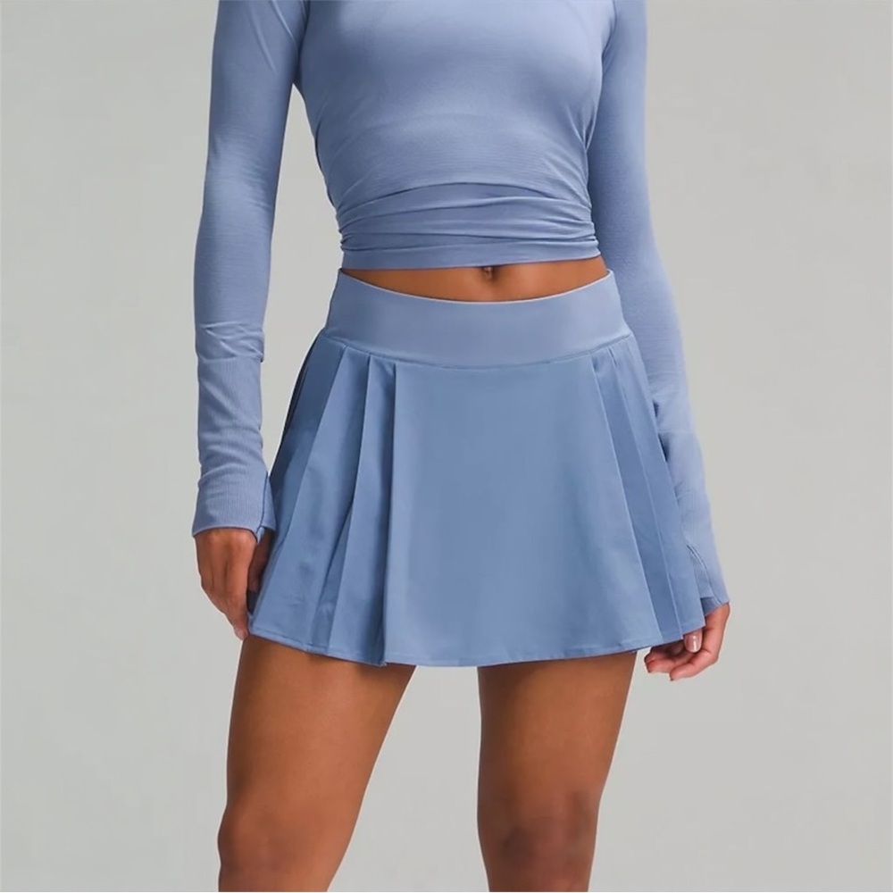 ✨NWT•Lululemon Side-Pleat High-Rise Tennis Skirt•Oasis Blue 🌊💙
